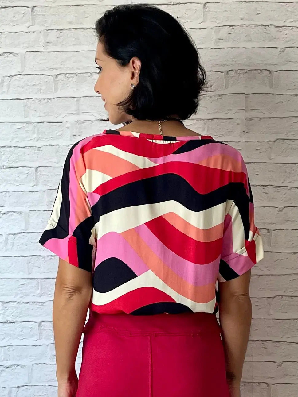 Blusa Social Ondas Quentes - Maira da Mai Style