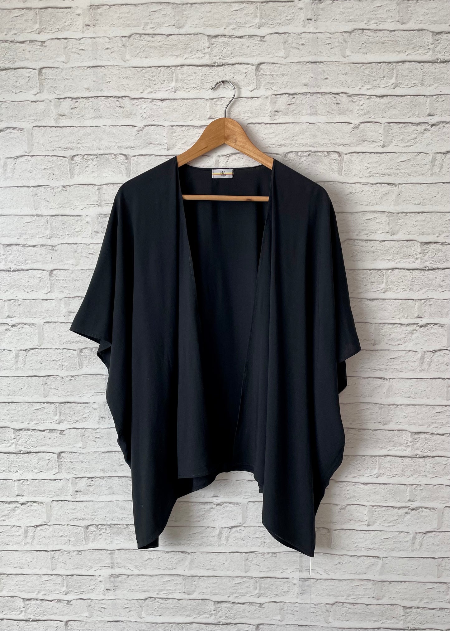 Kimono em Viscolinho Preto