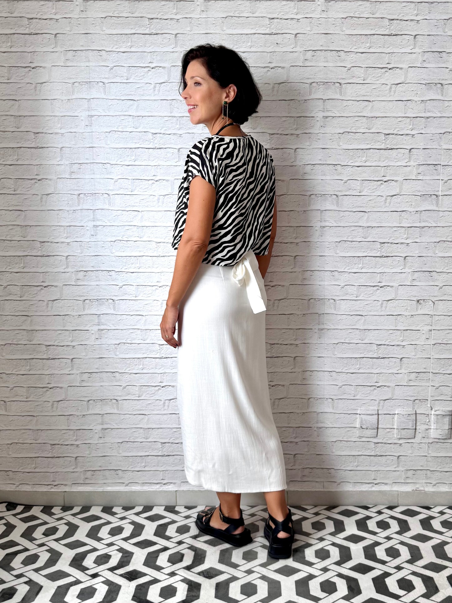 Blusa Cropped - Zebra