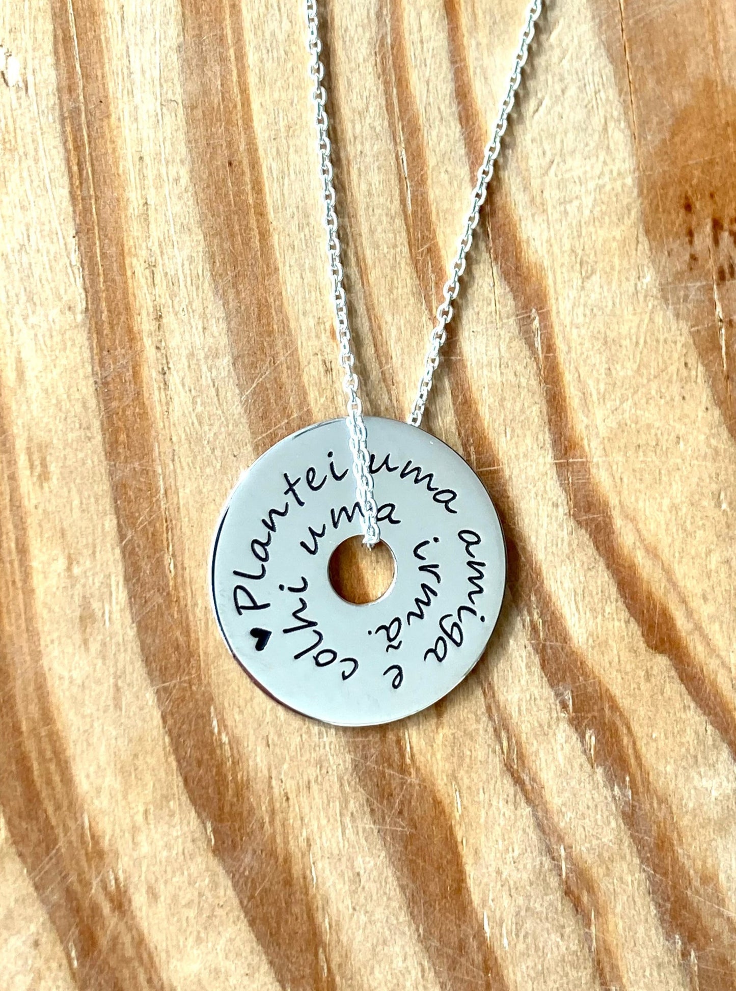 Corrente com Pingente Personalizado em PRATA