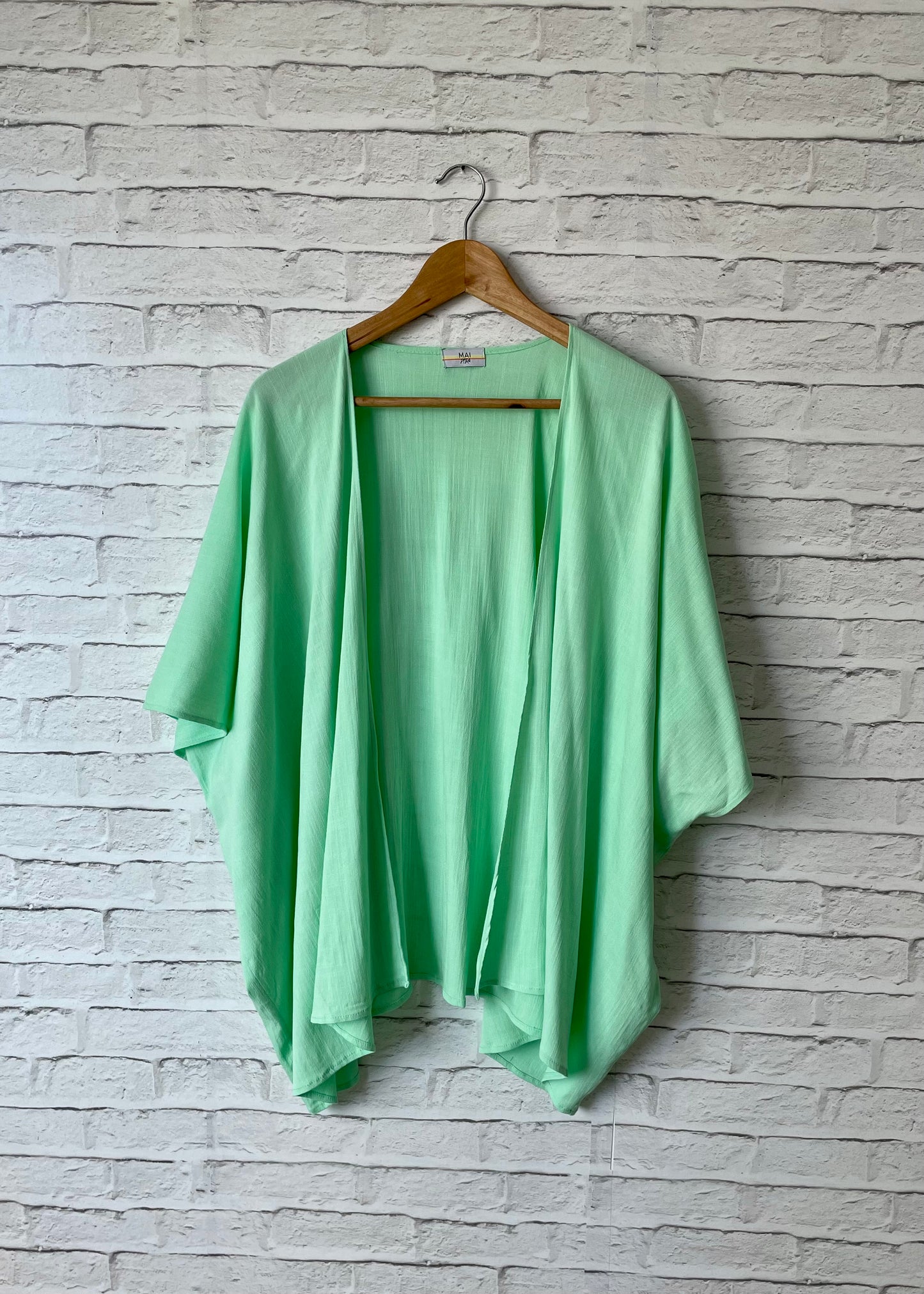 Kimono em Viscolinho Verde Menta
