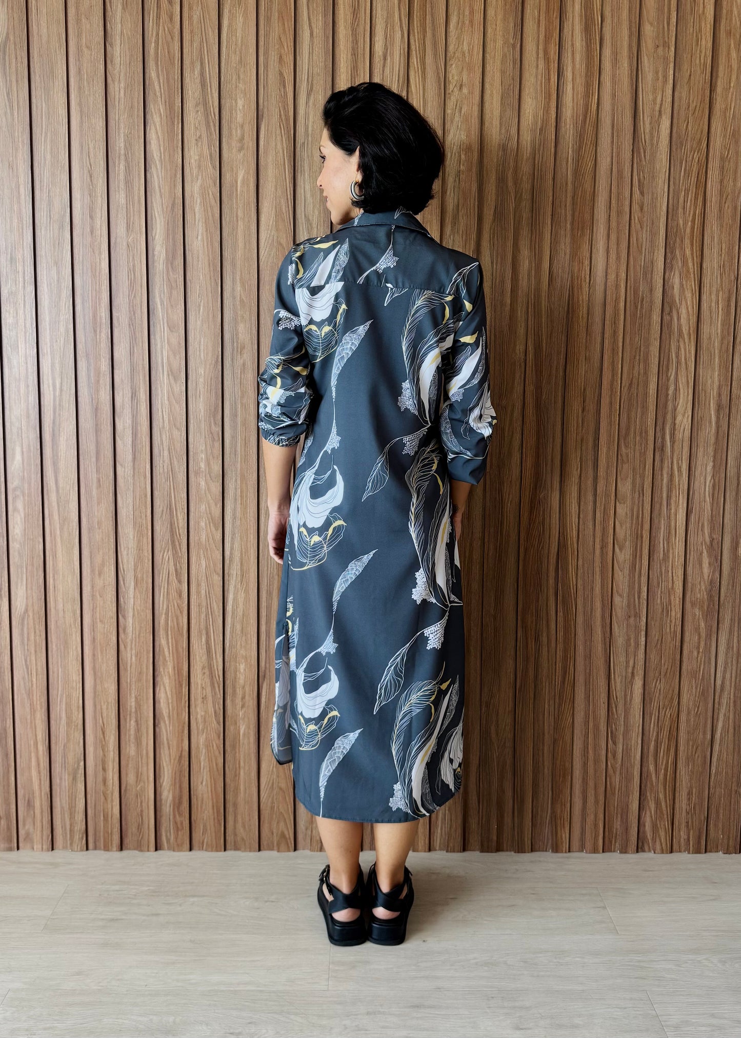 Chemise Estampa Botânica - Collab Mai Style & Lanó