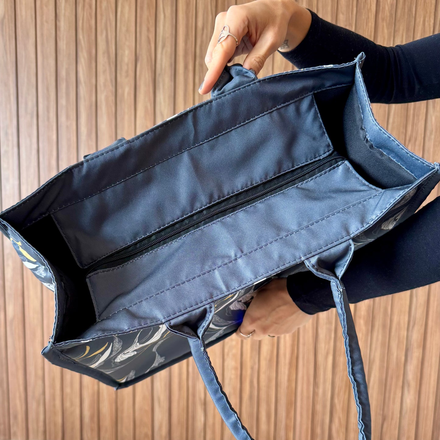Bolsa Grande Estampa Botânica - Collab Mai Style & Lanó