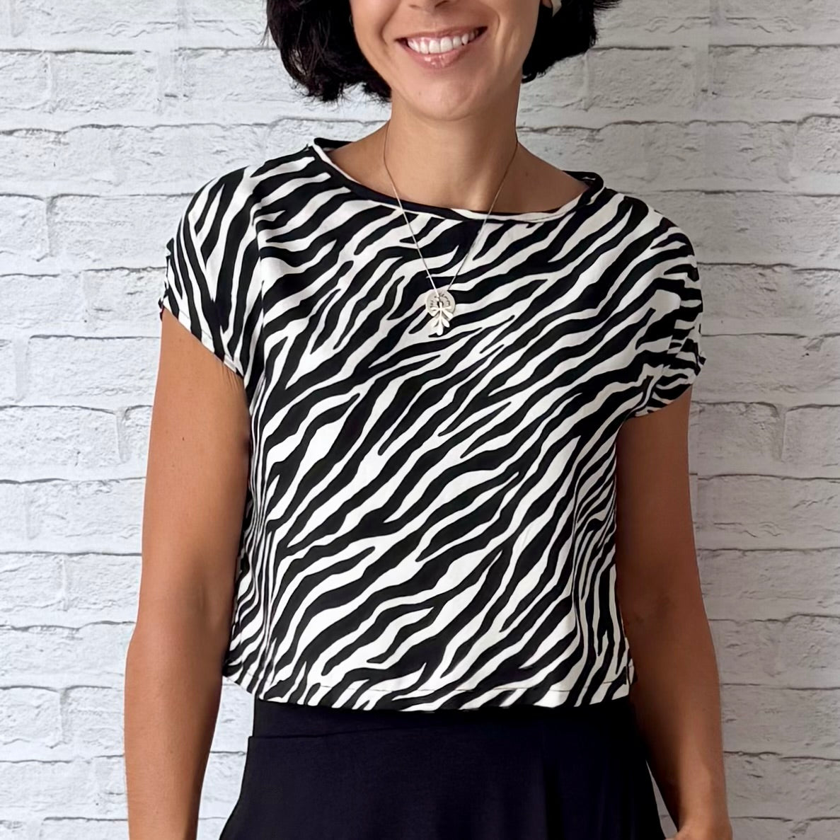 Blusa Cropped - Zebra