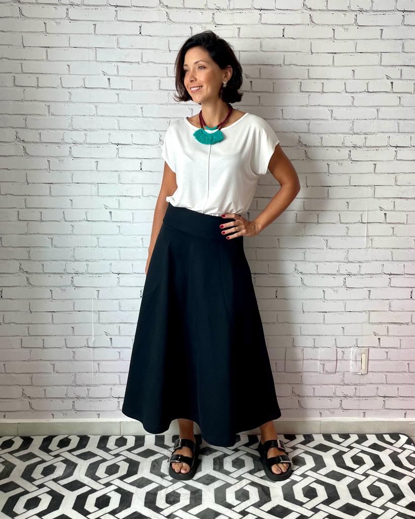 Blusa Básica Delícia em Viscolycra Branca