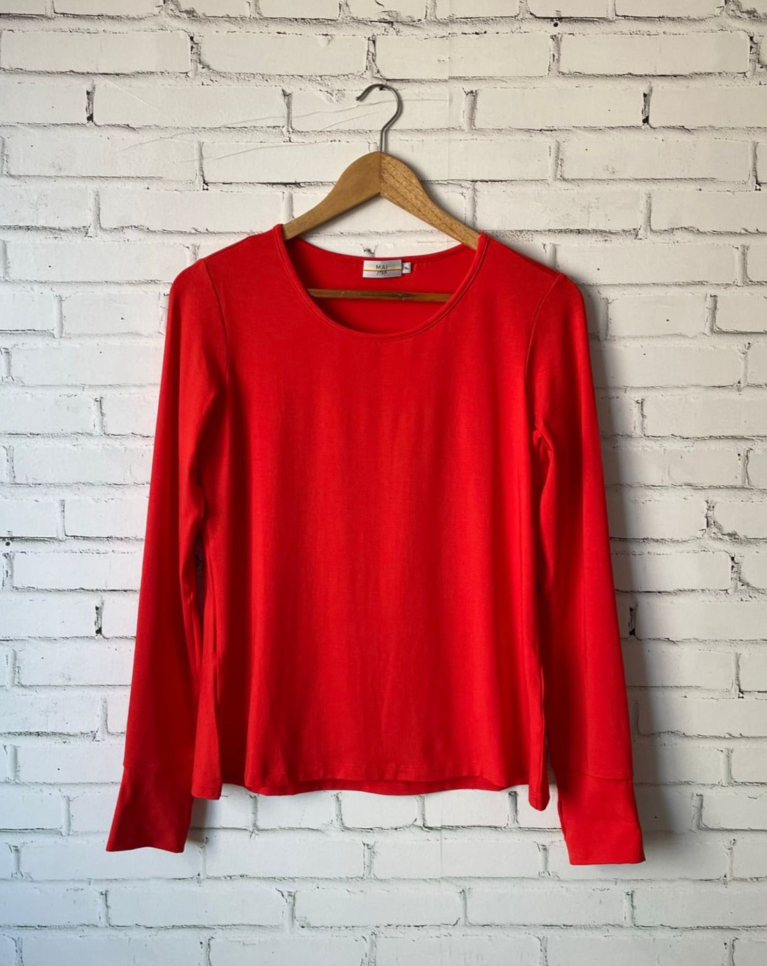 Blusa Básica Manga Longa Luvinha - Coral