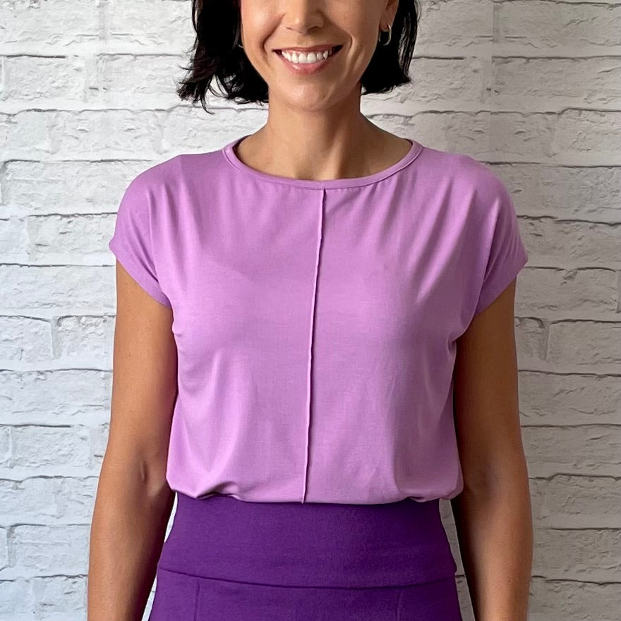 Blusa Básica Delícia em Viscolycra Lavanda
