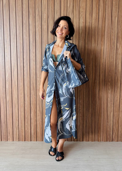 Chemise Estampa Botânica - Collab Mai Style & Lanó