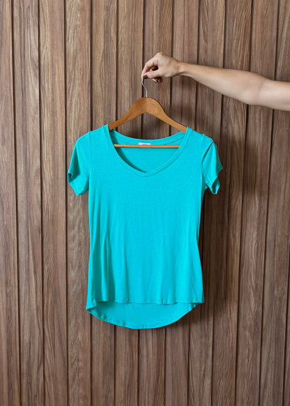 T-shirt gola V Tiffany