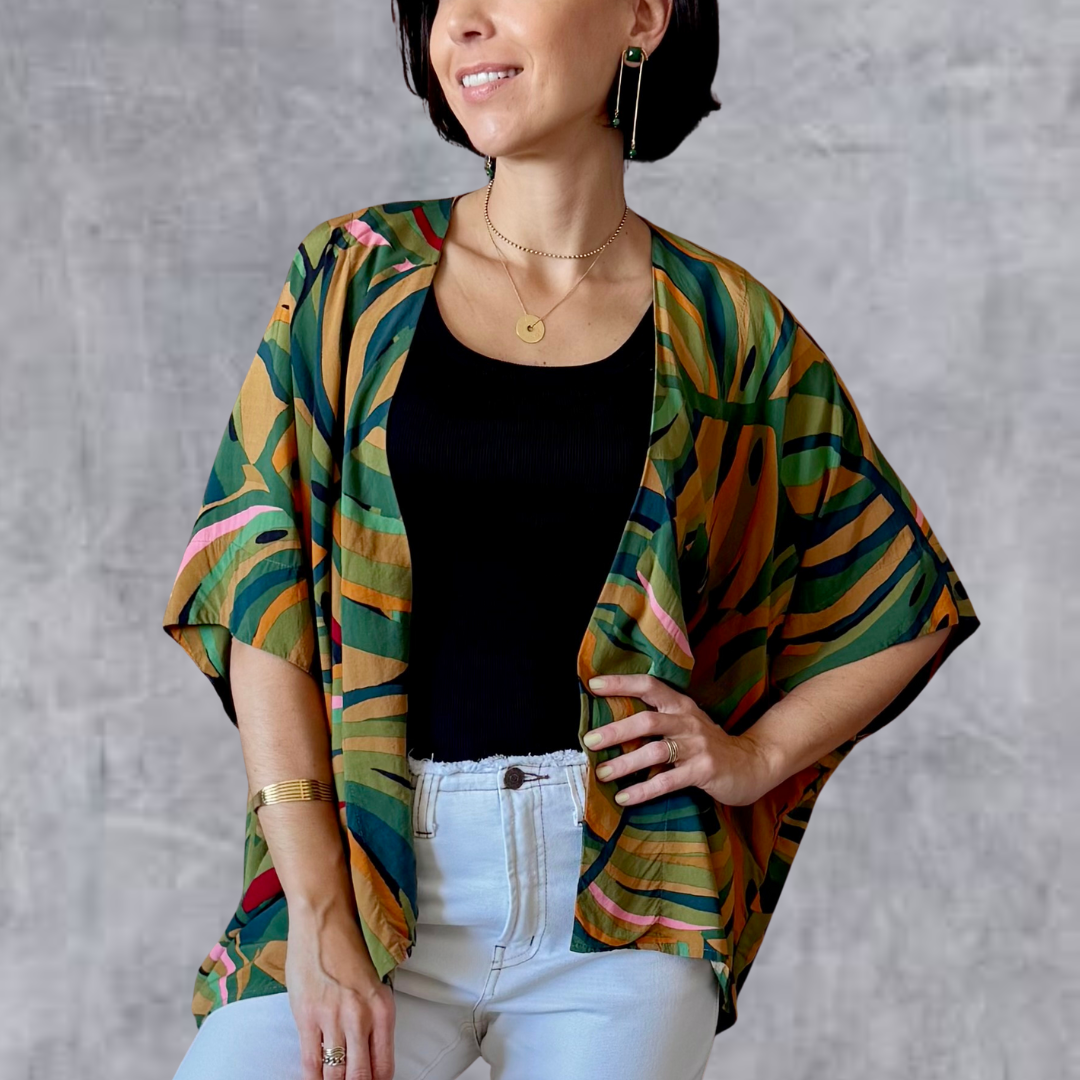 Kimono em Viscose Energia Tropical Verde