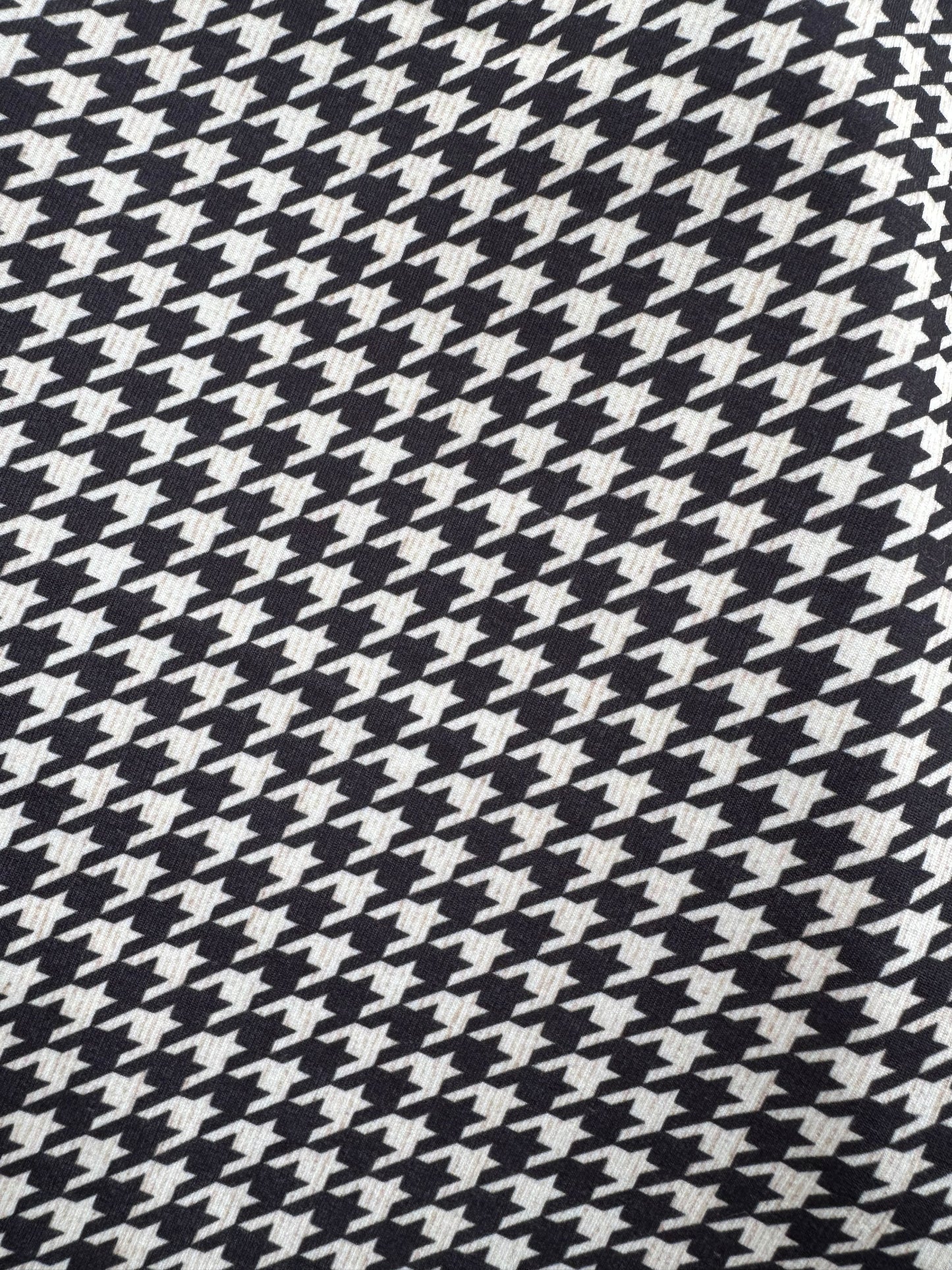 Jaqueta em Moletinho Estampado - Pied de Poule