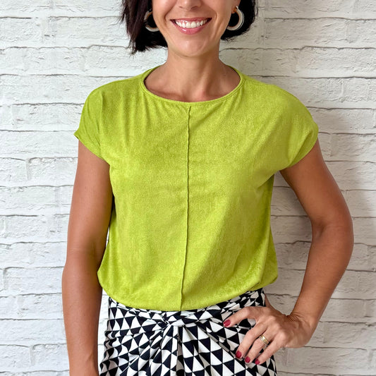 Blusa Delícia em Suede Lima