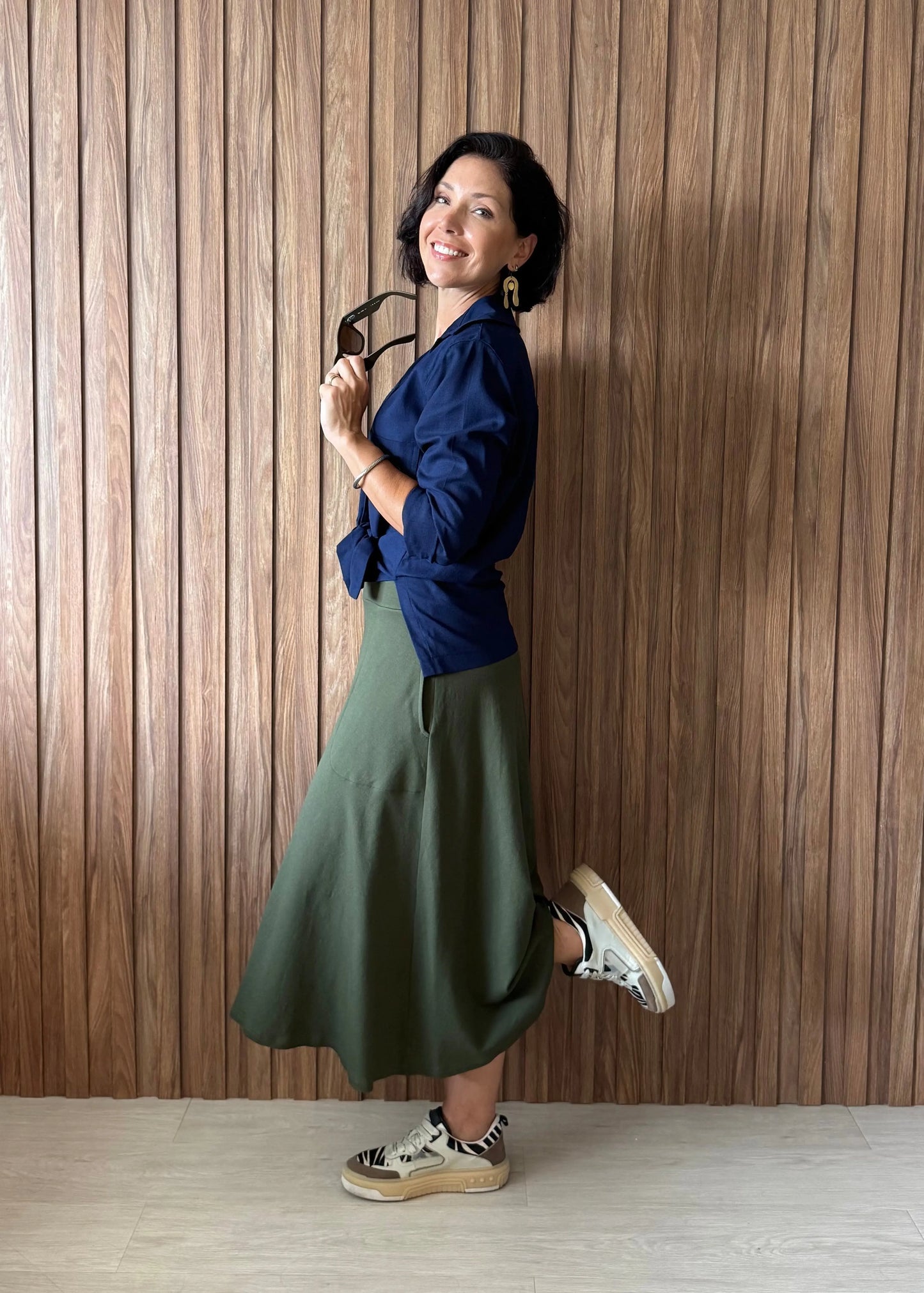 Camisa Essência Azul Marinho - Maira da Mai Style