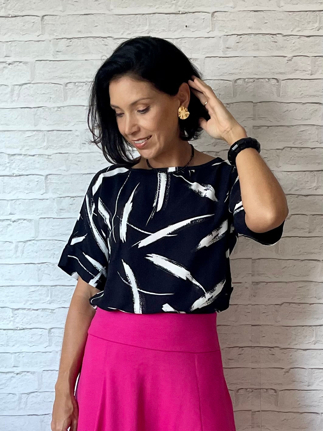 Blusa Social Pinceladas PB