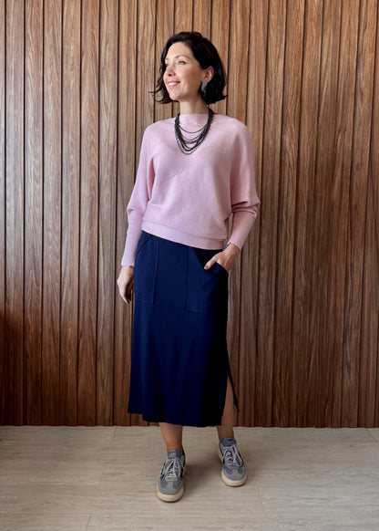 Blusa Tricô manga morcego - Rosa