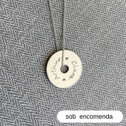 Corrente com Pingente Personalizado em PRATA