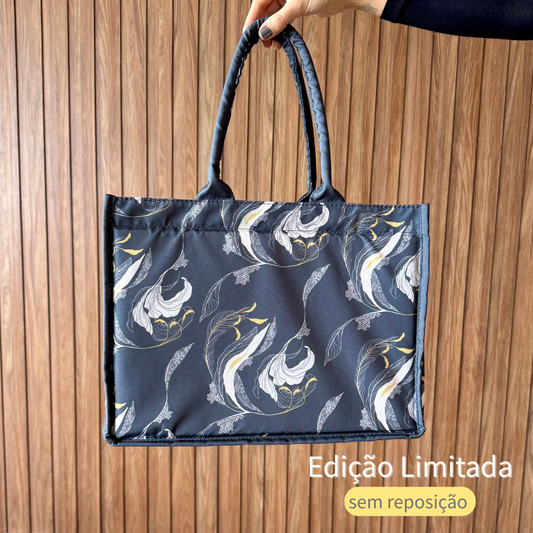 Bolsa Grande Estampa Botânica - Collab Mai Style & Lanó