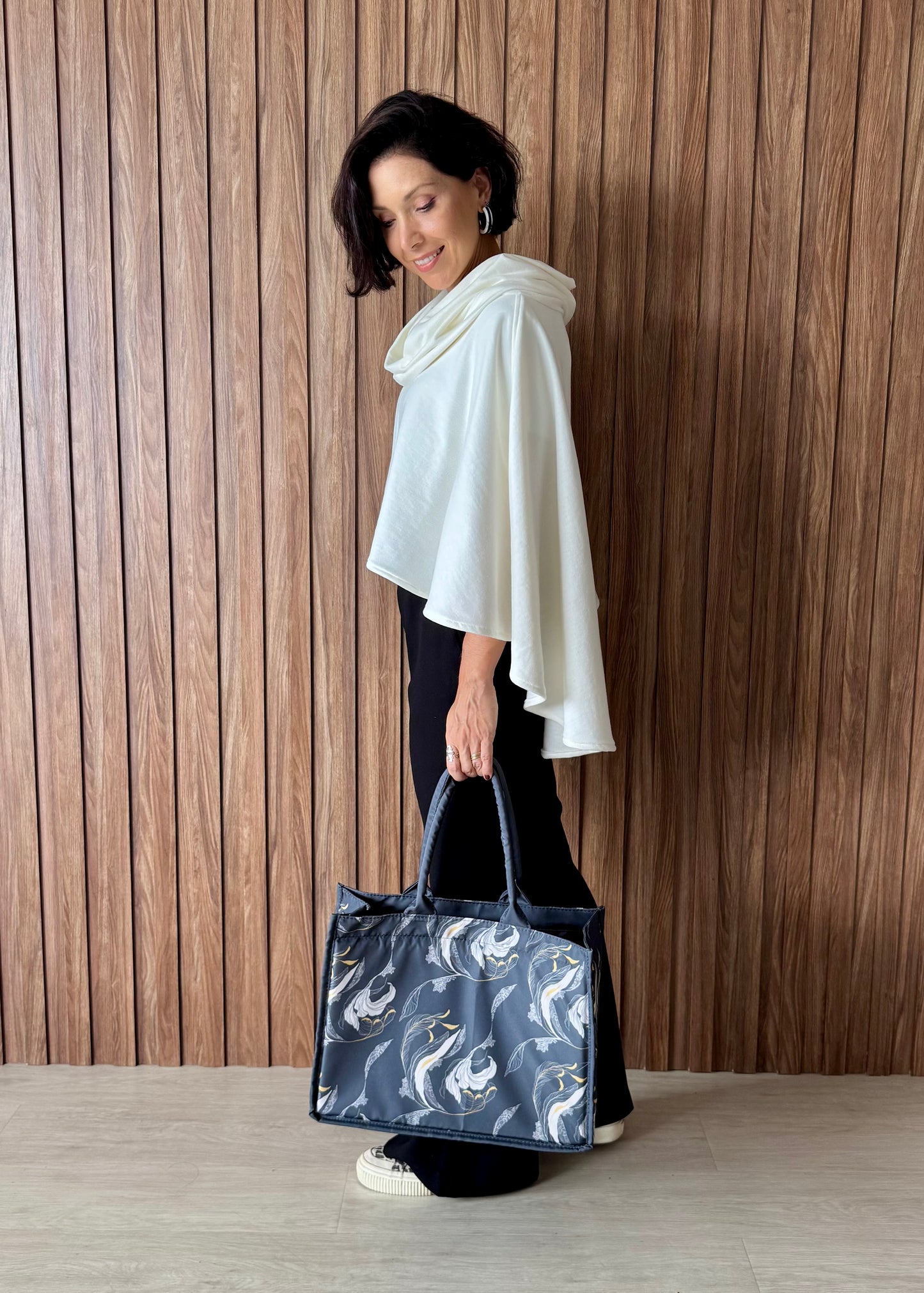 Bolsa Grande Estampa Botânica - Collab Mai Style & Lanó