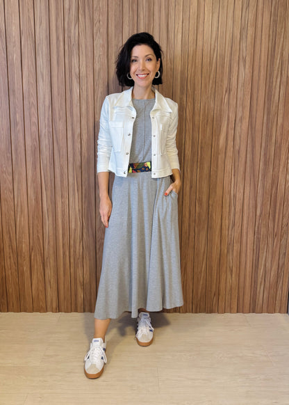 Blusa Básica Delícia em Viscolycra (Cinza Mescla)