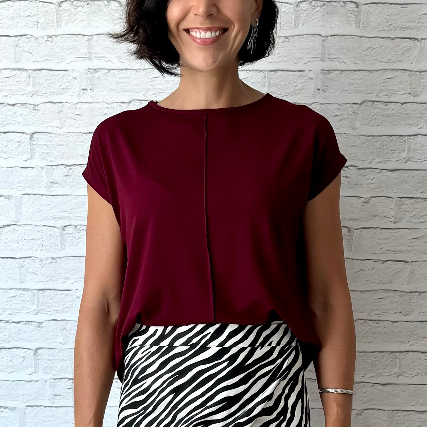 Blusa Básica Delícia em Viscolycra Vinho