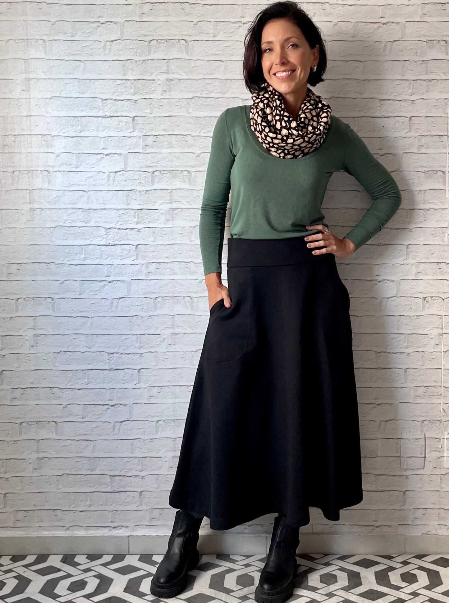 Gola em Viscose Estampada - Oncinha