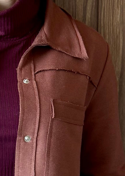 Jaqueta em Moletom - Chocolate