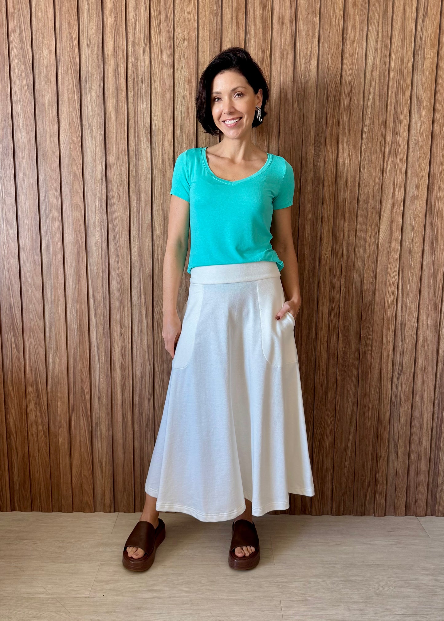 T-shirt gola V Tiffany