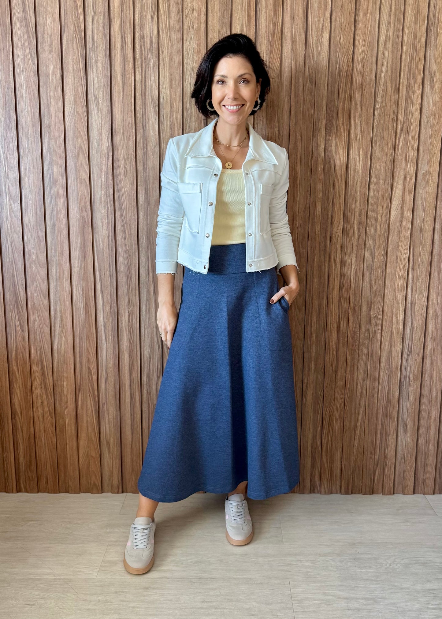 Regata Canelada Decote Redondo - Amarela