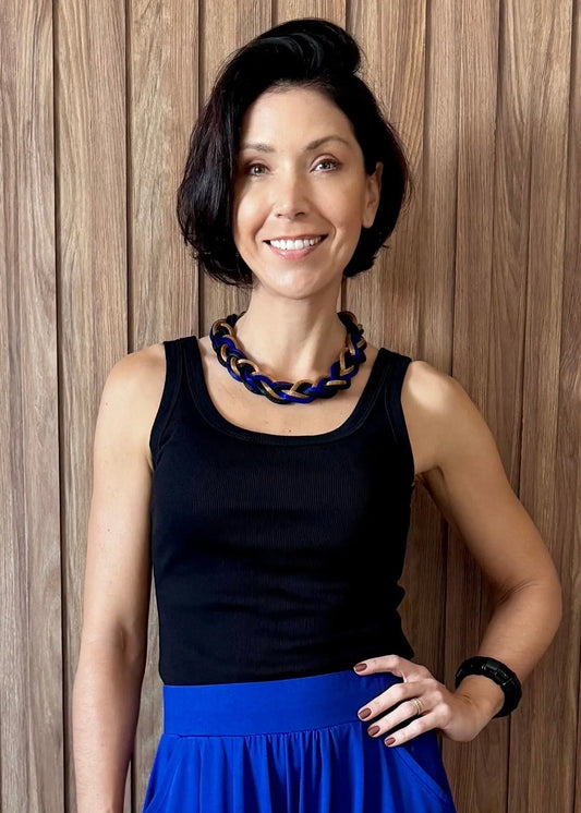 Regata Canelada Decote Redondo - Preta - Maira da Mai Style