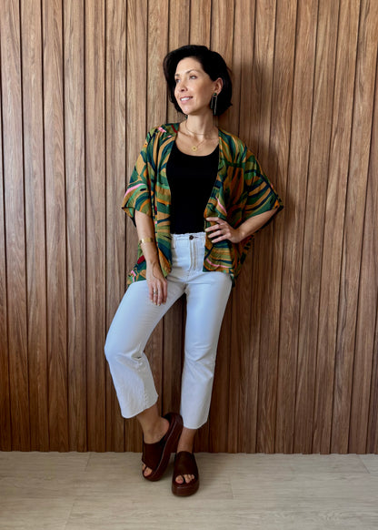 Kimono em Viscose Energia Tropical Verde