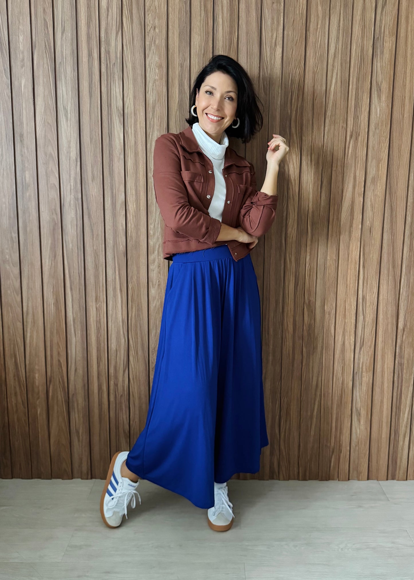 Jaqueta em Moletom - Chocolate