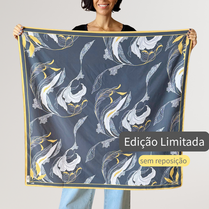 Lenço Estampa Botânica - Collab Mai Style & Lanó