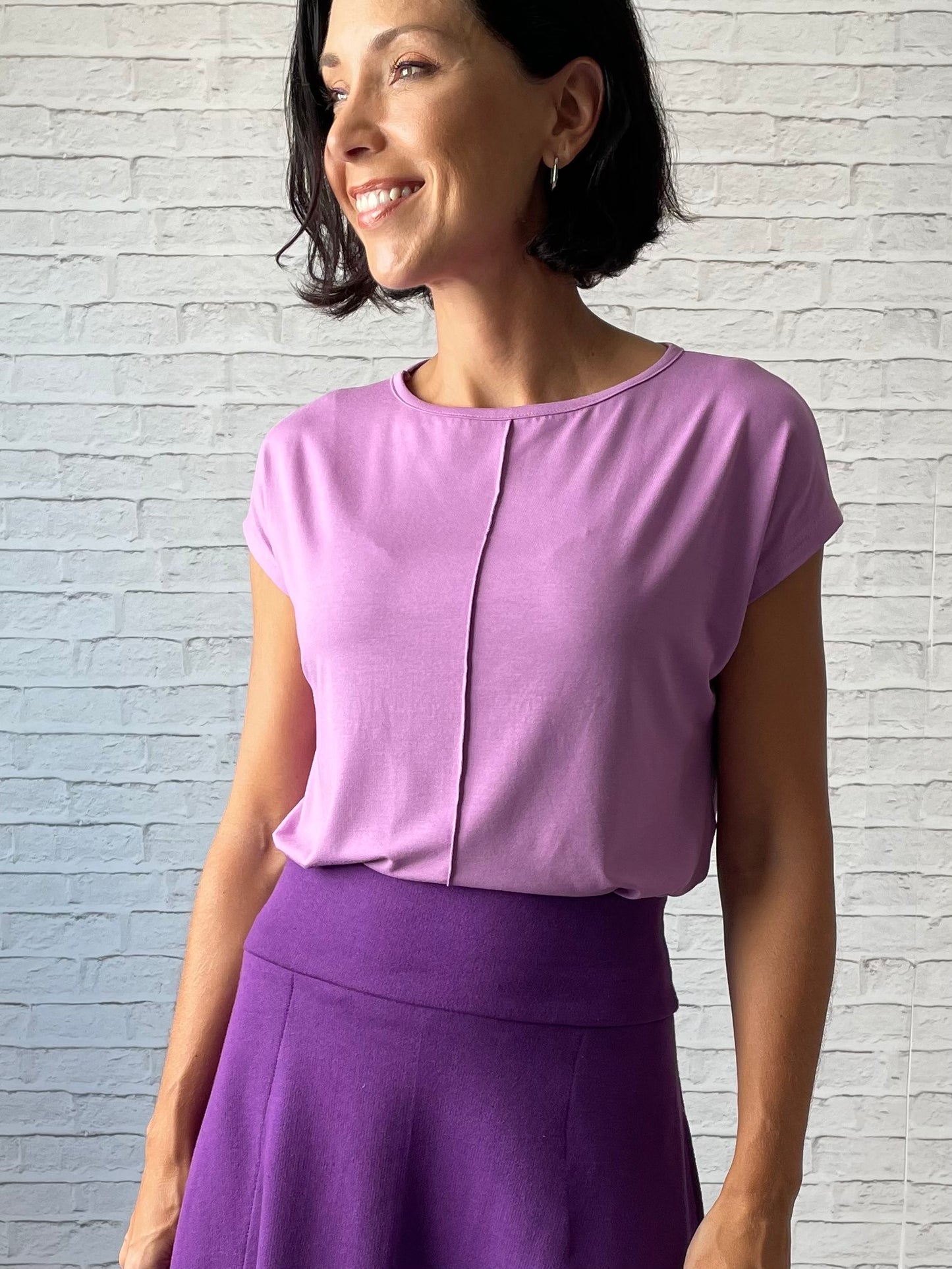 Blusa Básica Delícia em Viscolycra Lavanda