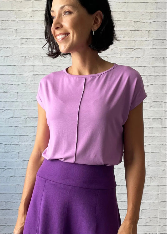 Blusa Básica Delícia em Viscolycra Lavanda - Maira da Mai Style