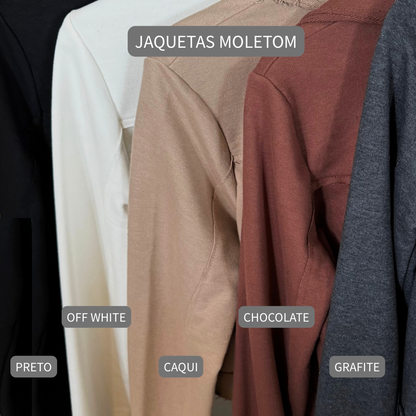 Jaqueta em Moletom - Chocolate