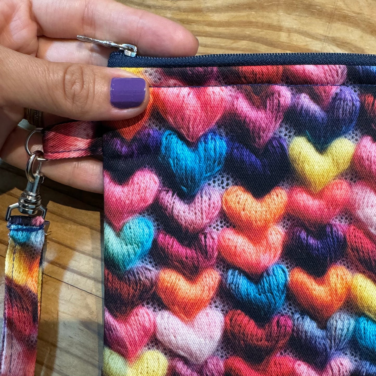 Clutch Estampada Corações