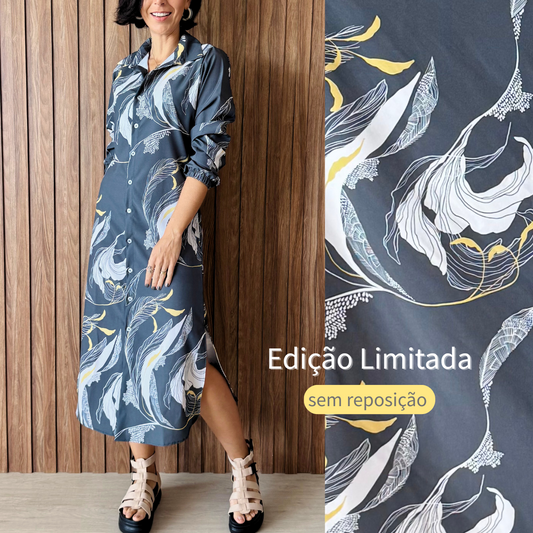 Chemise Estampa Botânica - Collab Mai Style & Lanó