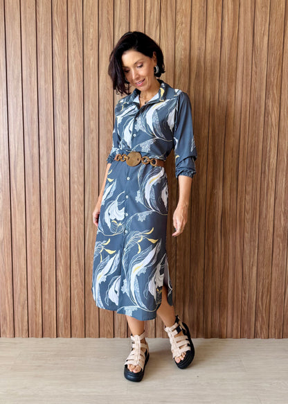 Chemise Estampa Botânica - Collab Mai Style & Lanó
