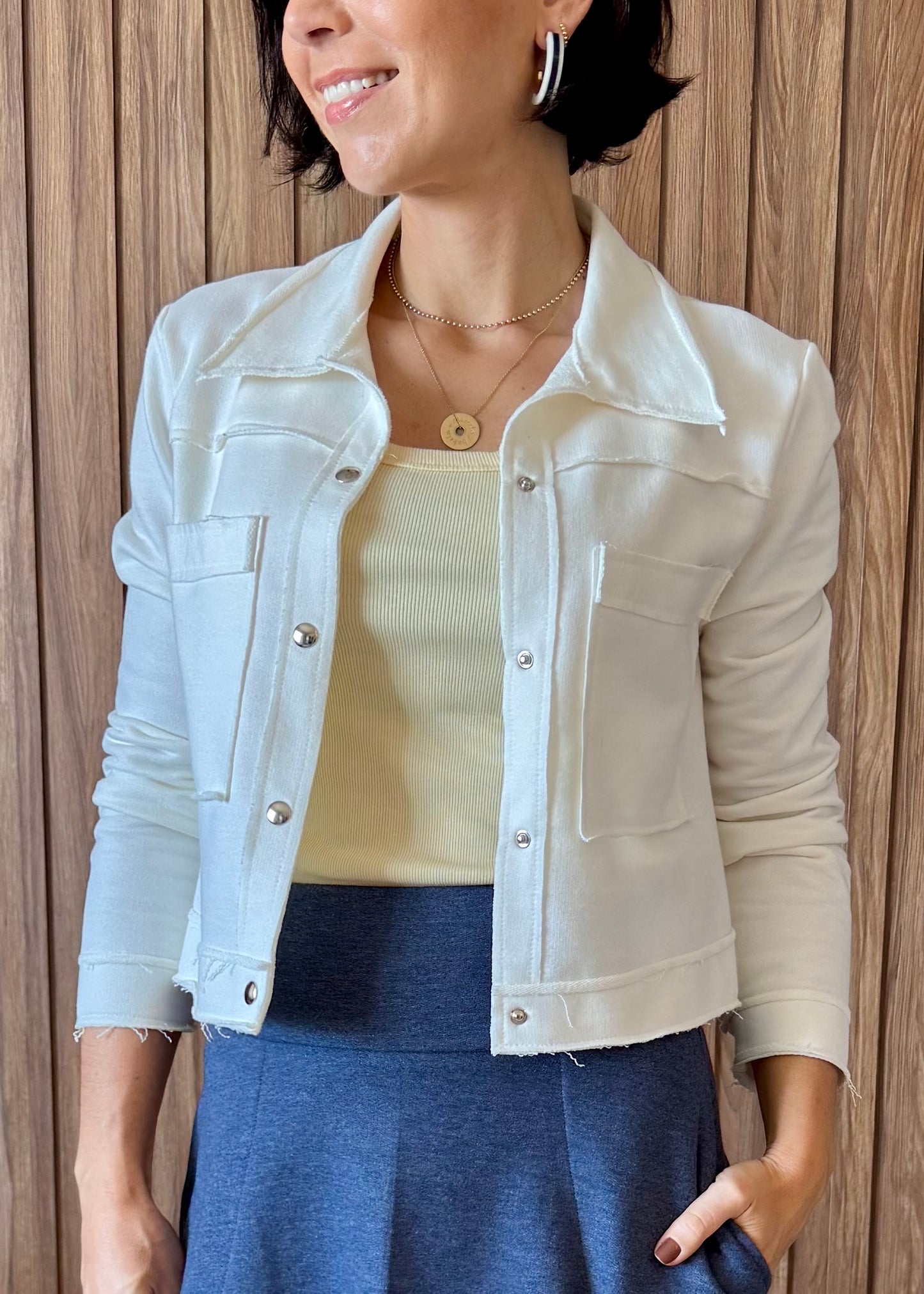 Regata Canelada Decote Redondo - Amarela