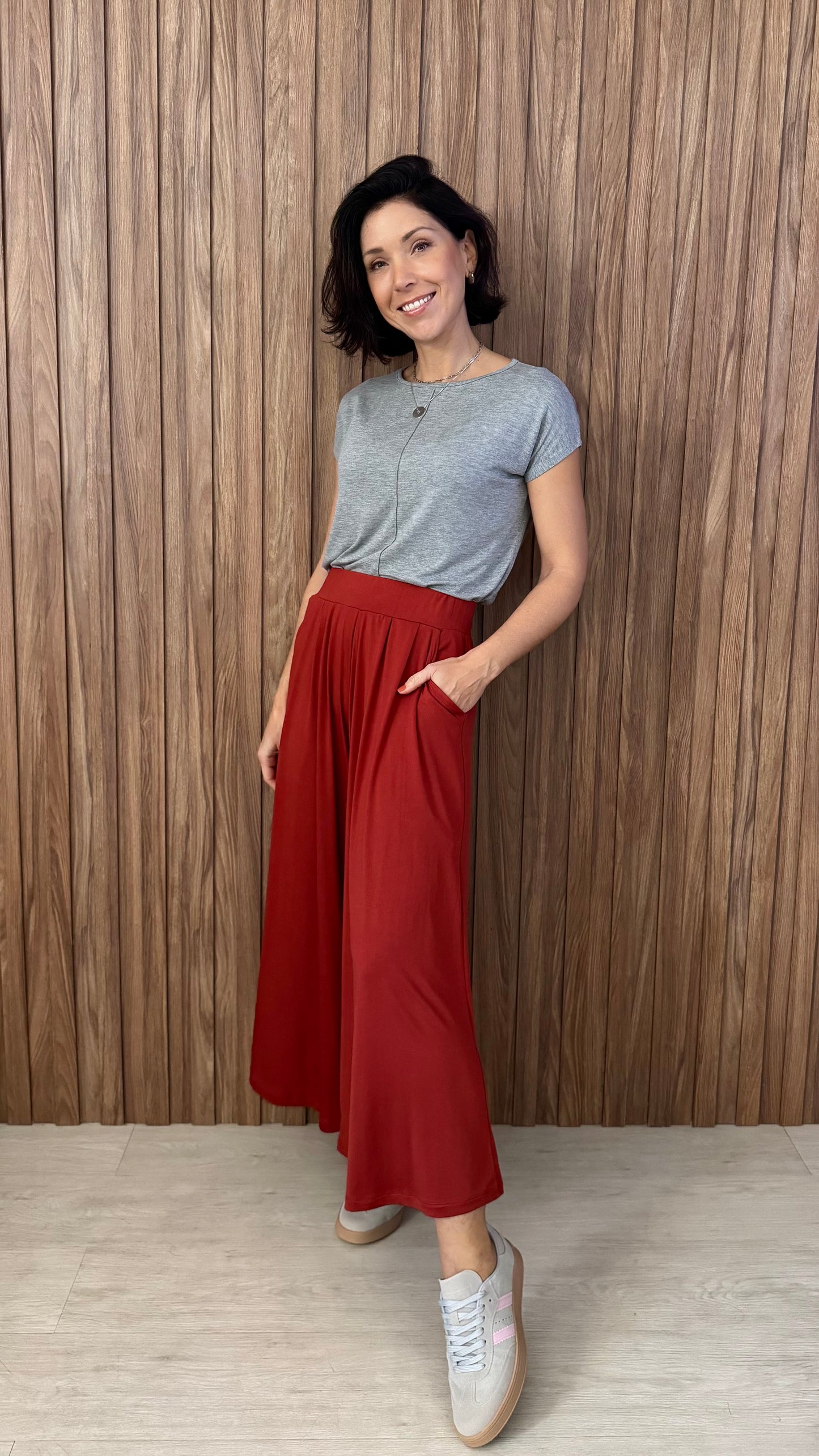 Blusa Básica Delícia em Viscolycra (Cinza Mescla)