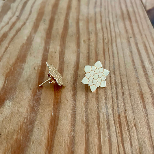 Brinco Flor de Lótus (Prata Banhada a Ouro 18K)
