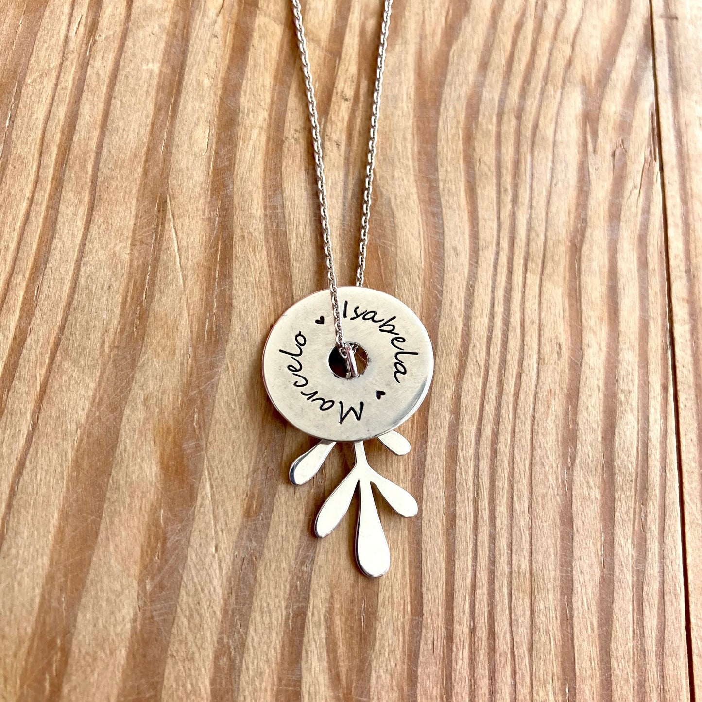 Conjunto Proteção: corrente com Pingente Personalizável + Pingente Arruda (em PRATA 925)
