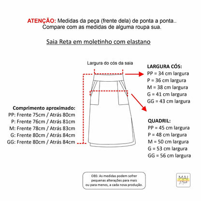 Blusa Metalizada Prata + Saia Reta Preta 