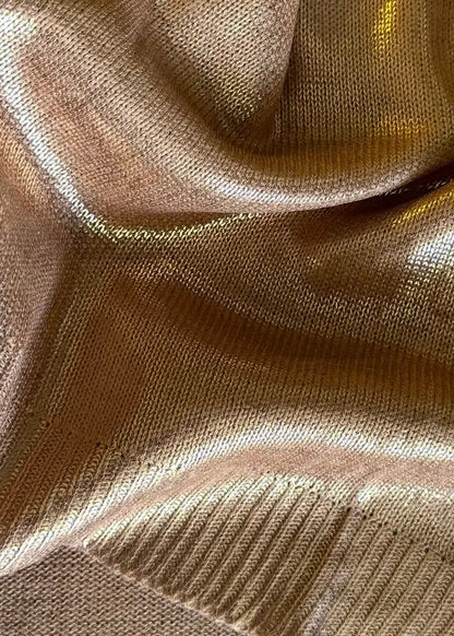 Blusa Tricô Metalizado - Dourada 