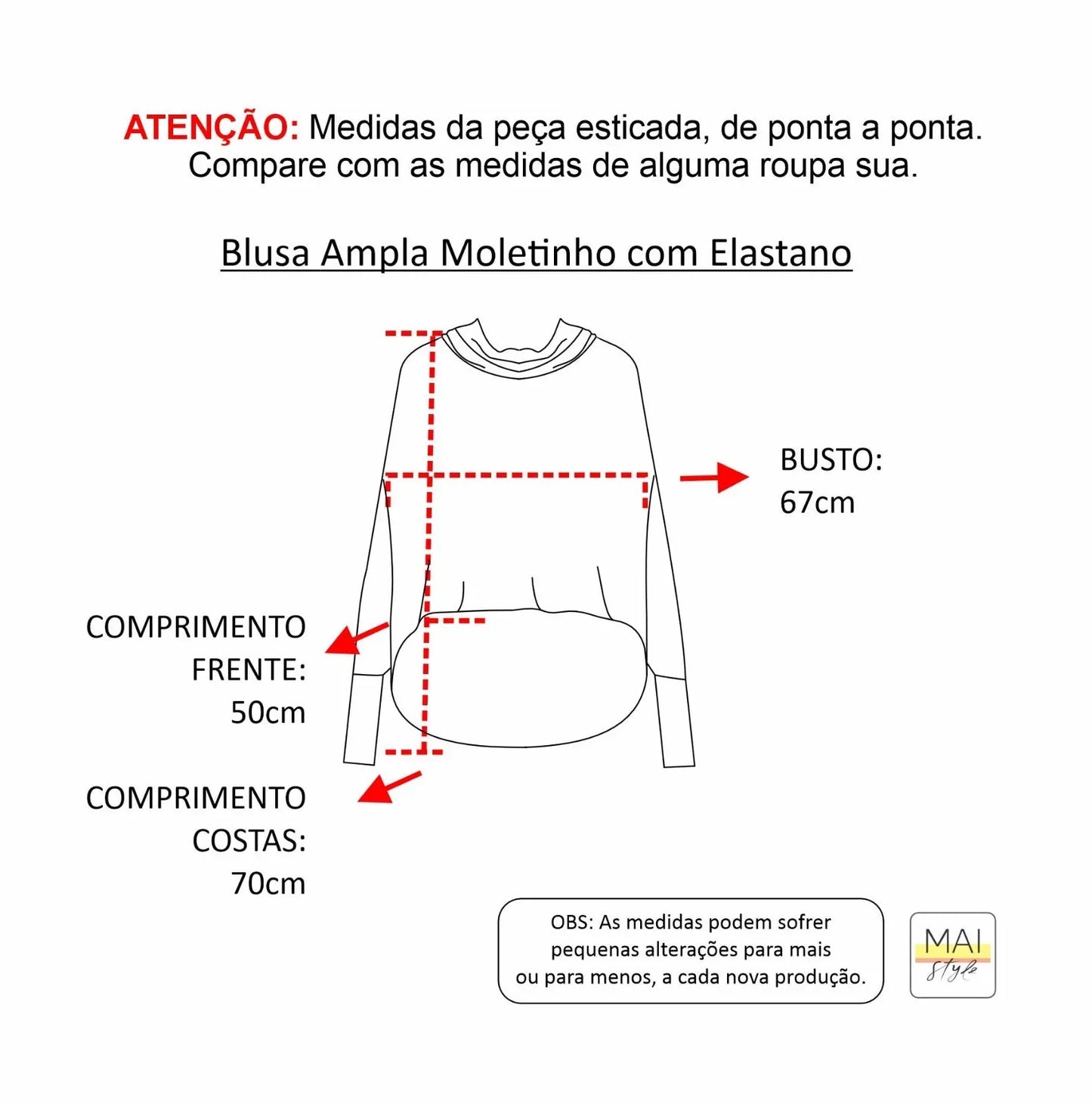 Blusa ampla em Moletinho com elastano - Verde Militar 