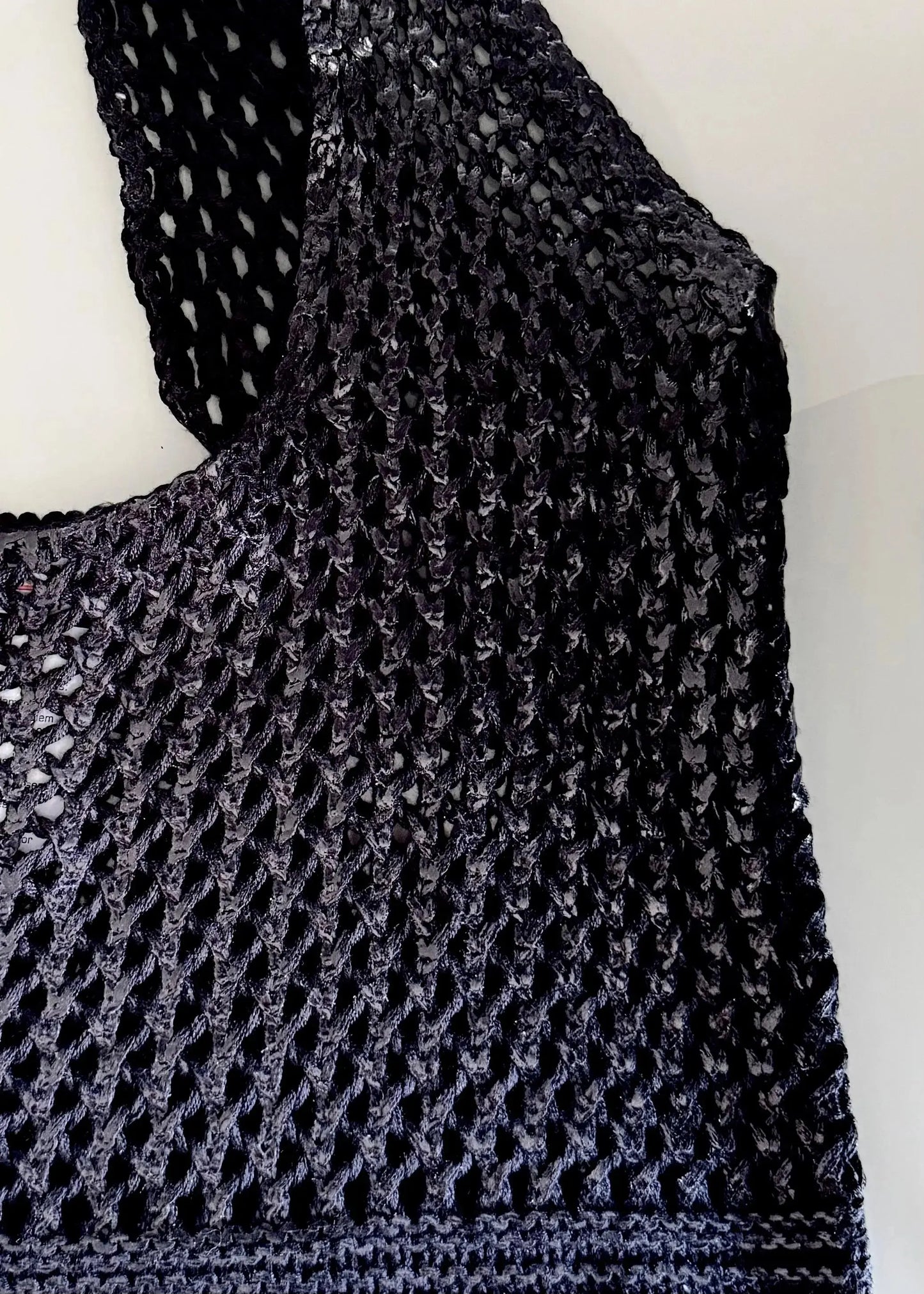 Bolsa em Tricô Metalizado Preto - Maira da Mai Style