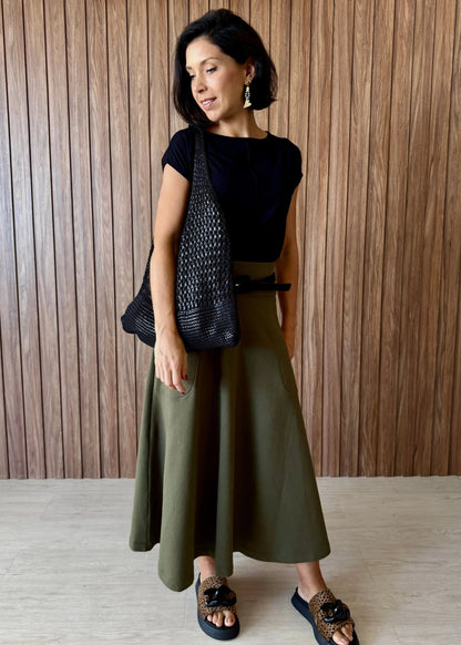 Bolsa em Tricô Metalizado Preto - Maira da Mai Style