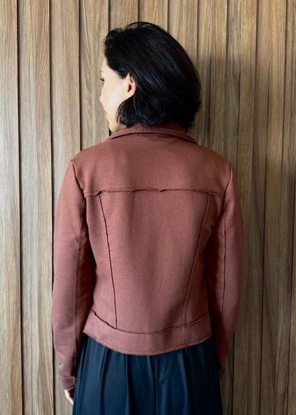 Jaqueta em Moletom - Chocolate