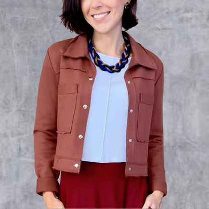 Jaqueta em Moletom - Chocolate