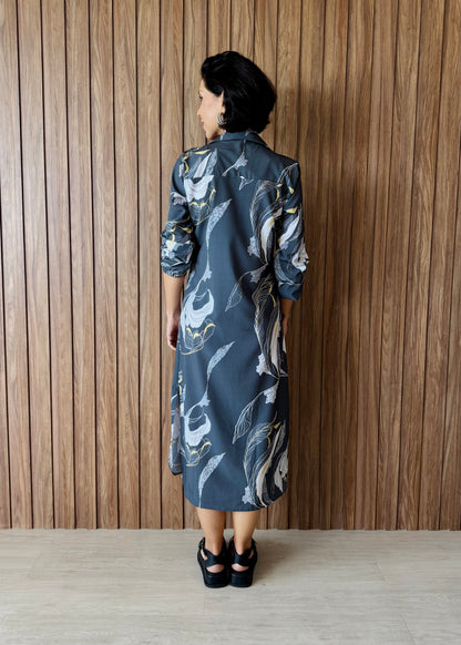 Chemise Estampa Botânica - Collab Mai Style & Lanó